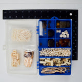 Carved Bone + Stone Bead Bundle in Organizing Case