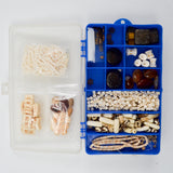 Carved Bone + Stone Bead Bundle in Organizing Case