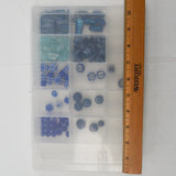 Blue Stone + Glass Beads in Organizing Case