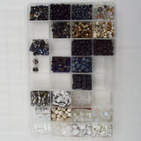 Assorted Black, White + Neutral Beads in Organizing Case