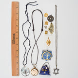 Assorted Jewish Pendants + Necklaces