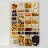 Assorted Wooden + Metal Beads in Organizing Case