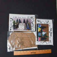 Putz House Cardboard House Kits - Set of 3