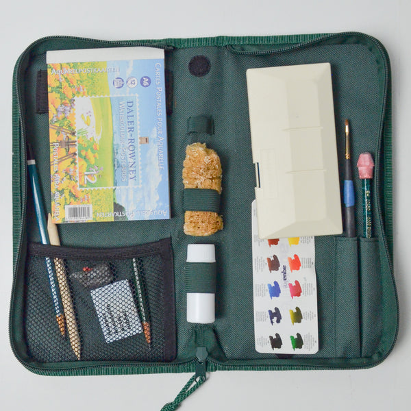 Daler-Rowney Watercolor + Drawing Travel Kit in Case