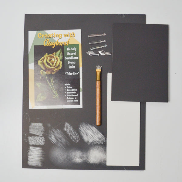 Claybord Scratch Board + Tool Set