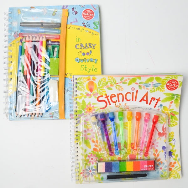 Klutz Stencil Art + Lettering Kit Bundle