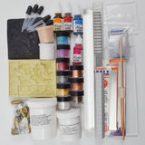 Polymer Clay Tools, Molds + Pigments Kit