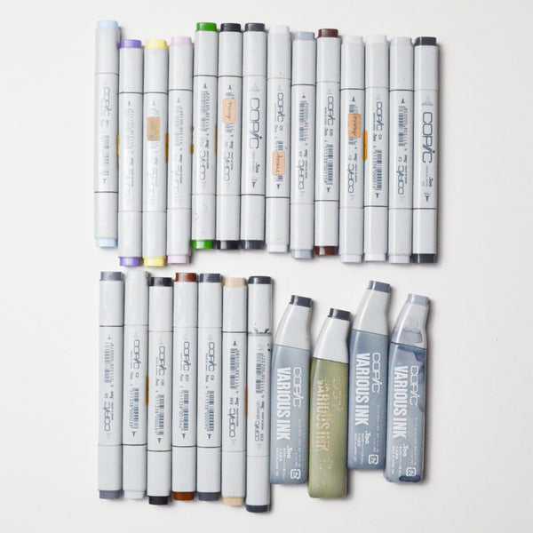 Copic Markers - Set of 21 + 4 Ink Refills Default Title