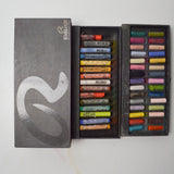 Rembrandt Artists' Quality Soft Pastel Box - Set of 15 Full + 30 Half Length Pastels