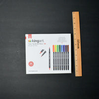 KingArt Twin-Tip Brush Pen Markers - Set of 24