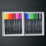 KingArt Twin-Tip Brush Pen Markers - Set of 24