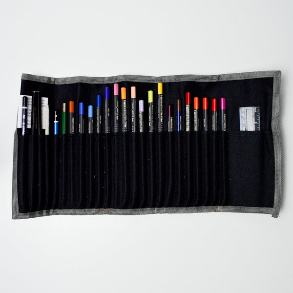 Faber Castell Art Grip Colored Pencils in Roll-Up Case