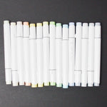 Ohuhu Pastel Dual-Tipped Alcohol Markers - Set of 15