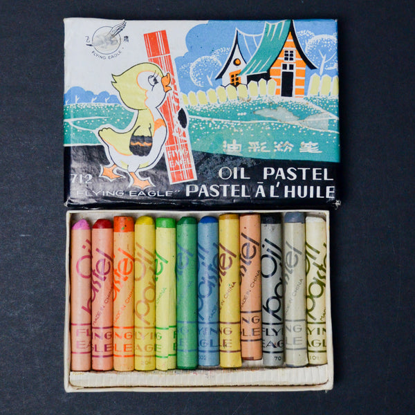 Vintage Flying Eagle Oil Pastels - Set of 12