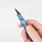 Levenger True Writer Fountain Pen, Broad Tip with Empty Cartridge, Purple Ink Cartridge Set + True Writer Four-Nib Sampler