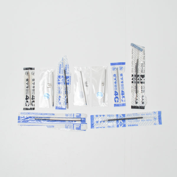 Assorted Zebra Pen Ink Refills - Set of 9