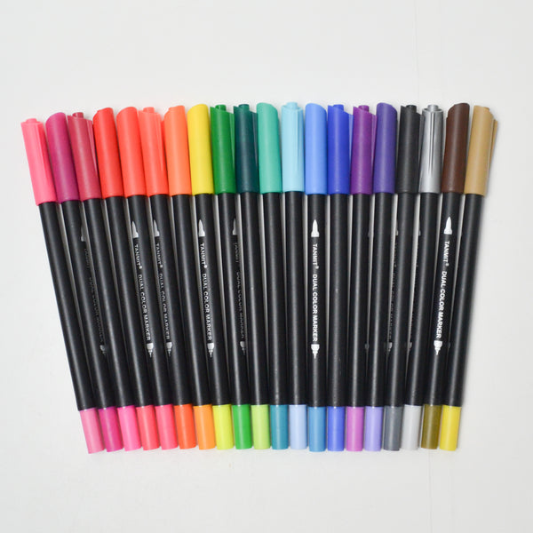 Rainbow Tanmit Double Sided Dual Color Markers - Set of 20