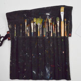 Artist Paint Brushes in Utrecht Roll-Up Case