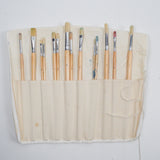 Paint Brushes in Roll-Up Case