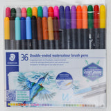 Staedtler Double-Ended Watercolor Brush Pens - Set of 28