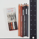 Brown + Black Conté à Paris Charcoal Pencils + Sketching Crayons