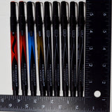 Black, Red, Blue + Brown Prismacolor Fine Line Marker Pens - Set of 9