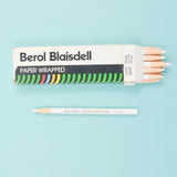 White Berol Blaisdell Paper Wrapped China Markers