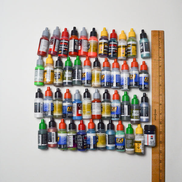 Airbrush + Model Paint - 47 Bottles