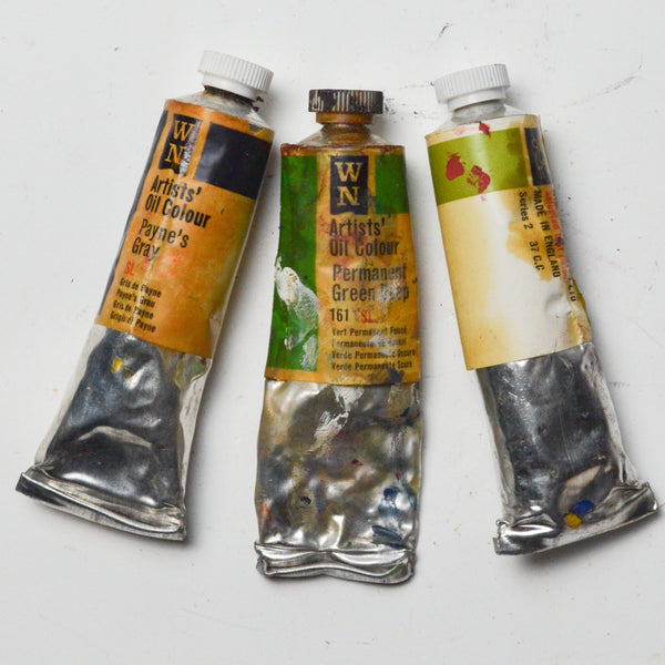 Grey + Green Winsor + Newton Oil Paint - 3 Tubes Default Title