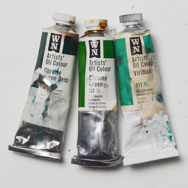 Green Winsor + Newton Oil Paint - 3 Tubes Default Title