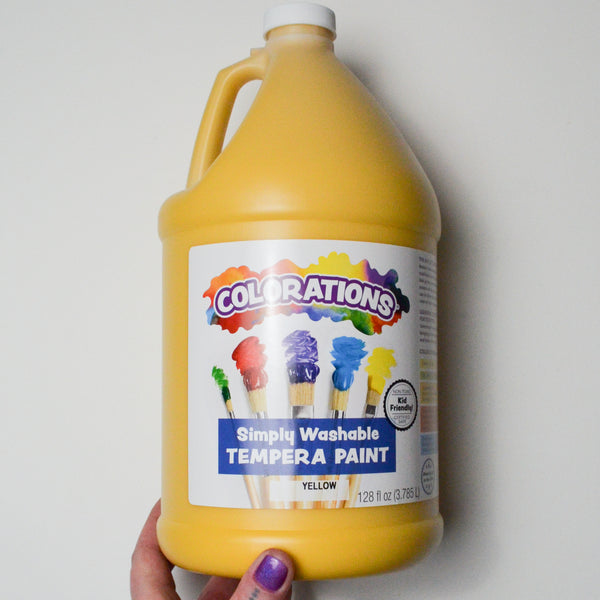Yellow Colorations Tempera Paint - 1 Gallon Jug – Make & Mend