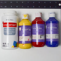 Tempera + Acrylic Paint Bundle - 4 Bottles