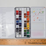 Watercolor Paint Palette with Half Pan Watercolors - 39 Colors