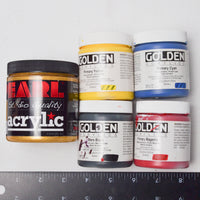 Golden + Pearl Acrylic Paint - 5 Jars