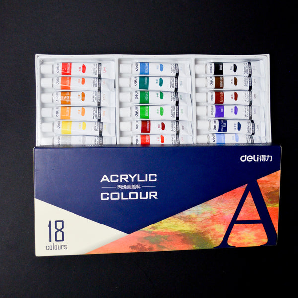 Acrylic Paint - 18 Tubes