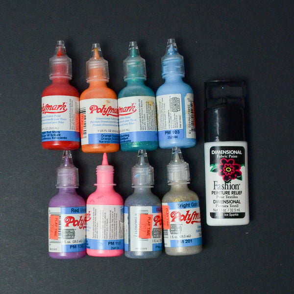 3D Fabric Paint - 9 Tubes