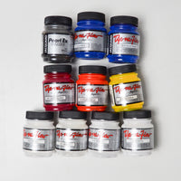 Jacquard Dye-Na Flow Liquid Color for Natural or Synthetic Fabrics - Set of 9 + Pearl-Ex Powdered Pigments