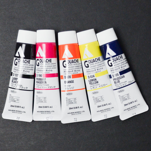 Holbein Gouache - 5 20ml Tubes