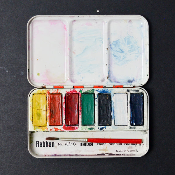 Rebhan Vintage German Watercolor Paint Palette