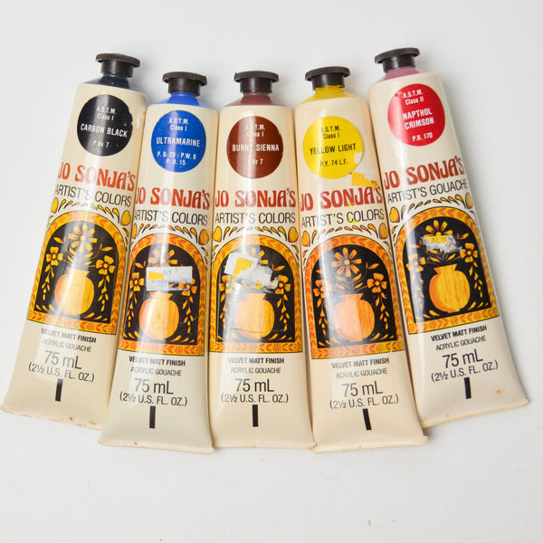 Jo Sonja's Acrylic Gouache Paint - 5 Tubes