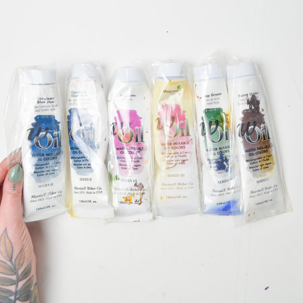 Weber wOil Water Mixable Oil Paint - 6 Tubes