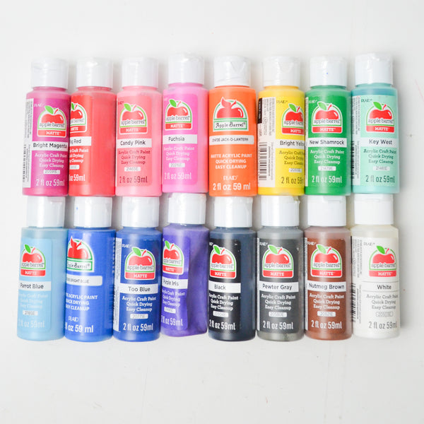 Apple Barrel Craft Paint - 16 Bottles