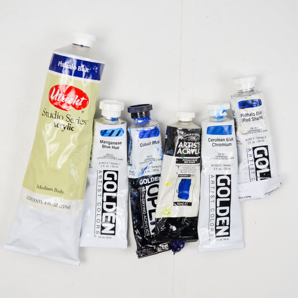 Blue Artists' Acrylic Paint - 7 Tubes
