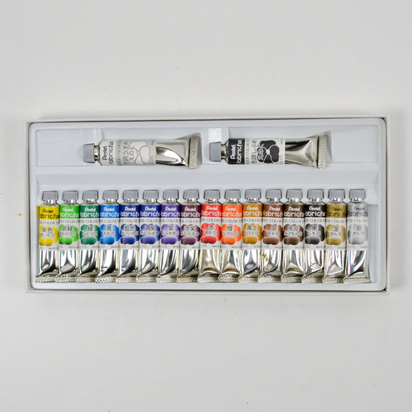 Pentel Fabricfun Water Color Dye Fabric Paint - 18 Tubes