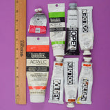 Assorted Liquitex + Golden Acrylics Acrylic Paints - 8 Tubes