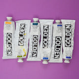 Blue + Yellow Golden Acrylics Acrylic Paints - 6 Tubes
