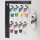 Bob Ross Oil Paints - 8 Tubes + 1 Bottle with Paint Brush