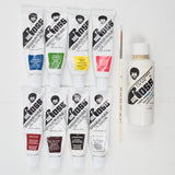 Bob Ross Oil Paints - 8 Tubes + 1 Bottle with Paint Brush