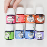 Pebeo Vitrea 160 + Vitrail Transparent + Opalescent Glass Colors - 8 Jars