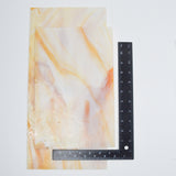 White + Orange Opaque Marbled Glass Panes